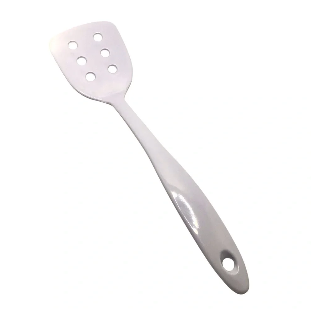 White Melamine Slotted Kitchen Spatula Turner 13” Vintage Style Utensil